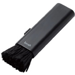 コンパクトクリーニングブラシ　２種類の毛　除電　黒
