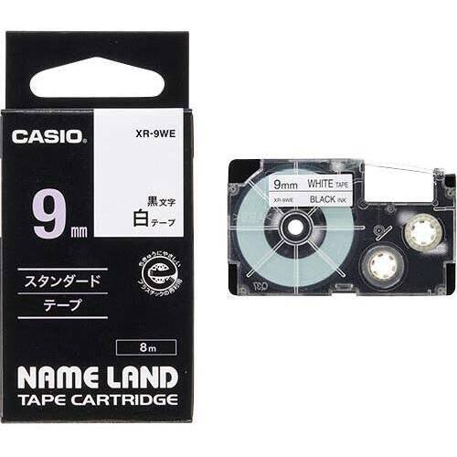 カシオ ネームランド用テープカートリッジ XR-18YW-5P-E 黄　黒文字 5巻(1巻8m) ネームランド用テープカートリッジ スタンダードテープ８ｍ５巻入 XR