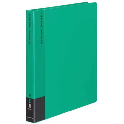 クリヤーブック替紙式　緑　Ａ４縦背幅３３ｍｍ