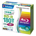 ＢＤ－Ｒ　録画用　１３０分　１－６倍速　５ｍｍケース１０枚パック　ワイド印刷対応　■２営業日内届