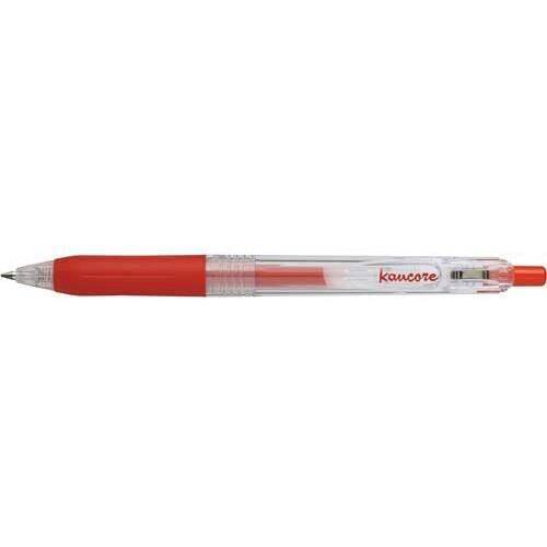 ノック式ゲルインクボールペン　０．５ｍｍ　赤１０本