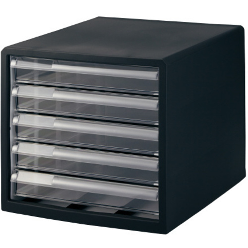 【超ＳＡＬＥ対象品】レターケース　浅型５段　ブラック　３個入