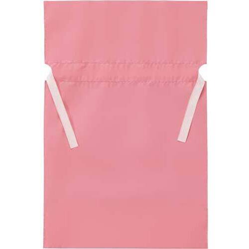 梨地ポリ巾着袋（底マチ付）　ピンク　Ｍ　２０枚　ＦＫ２４２３