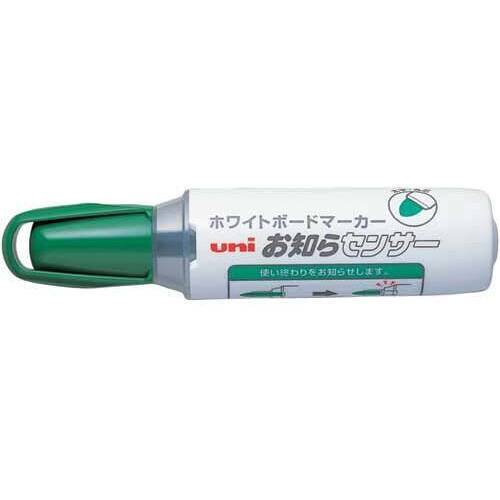 ボードマーカーユニお知らセンサー太字丸芯　緑１０本