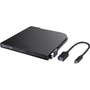 ＵＳＢ３．２（Ｇｅｎ１）対応　ポータブルＤＶＤドライブ　書込ソフト添付　ＤＶＳＭ－ＰＴＣＶ８Ｕ３－ＢＫＢ　■２営業日内届