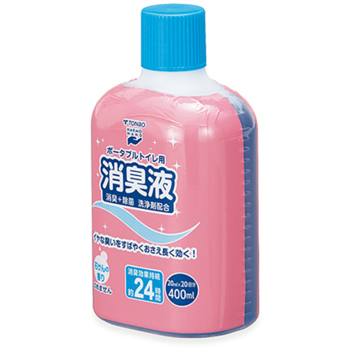 ポータブルトイレ用消臭液　石けんの香り　４００ｍＬ　１本入　　４９７３２２１１２０２４５　●ご注文は７個から