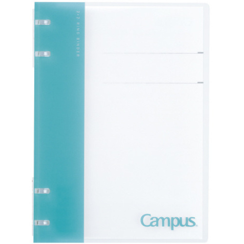 ノートのように使えるバインダー２Ｘ２リングＡ５水色