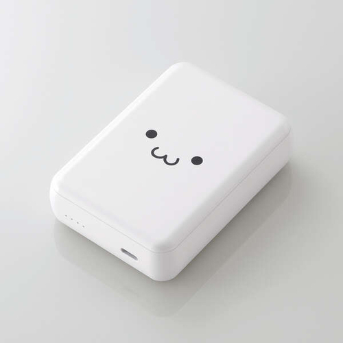 モバイルバッテリー／１５Ｗ／１００００ｍＡｈ／しろちゃん　ＤＥ－Ｃ４９－１００００ＷＦ　■お取り寄せ品