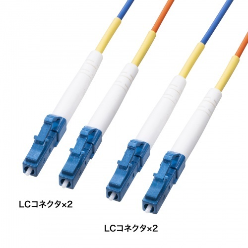 コード集合型光ファイバケーブル（シングルモード、ＬＣ&times;２－ＬＣ&times;２、１００ｍ）　■お取り寄せ品