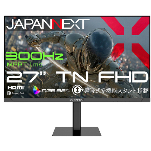 ゲーミングディスプレイ　２７型／１９２０&times;１０８０／ブラック　ＪＮ－Ｔ２７Ｇ３００Ｆ－ＨＳＰ　■２営業日内届