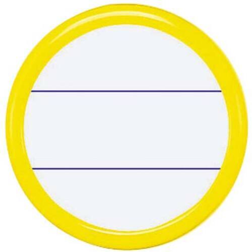 丸型名札安全ピン・クリップ両用型　直径５０ｍｍ黄