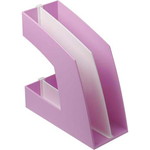 ファイルボックス（仕切板付）Ａ４縦　ピンク