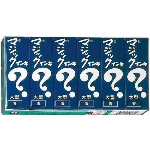 油性マーカー　マジックインキ　大型　青６本パック　　ＭＬ－Ｔ３－６Ｐ