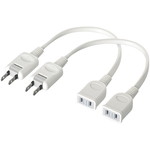 電源延長ケーブル　２本セット　ホワイト　■お取り寄せ品