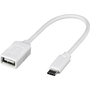 ＵＳＢ２．０変換ケーブル（Ａメス　ｔｏ　Ｃ）　０．１５ｍ　ホワイト　■お取り寄せ品