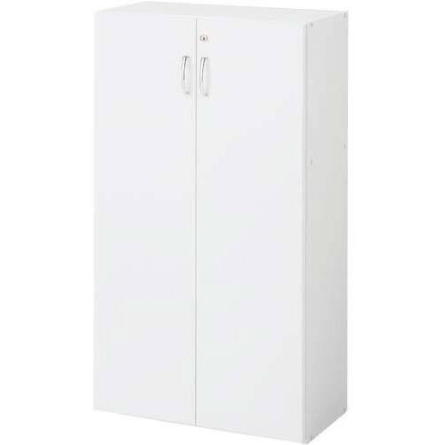 ◇シンプル木製収納Ｄ２９５　３段両開き　ＷＨ　【組立サービス付】