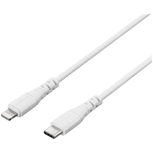 ＵＳＢ２．０　Ｔｙｐｅ－Ｃ　－　Ｌｉｇｈｔｎｉｎｇスタンダードケーブル　１．０ｍ　ホワイト　■２営業日内届