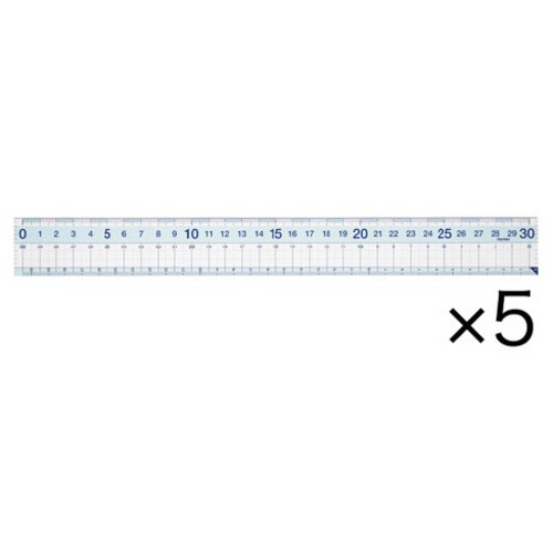 再生ＰＥＴすべり止め機能付直定規　３０ｃｍ&times;５