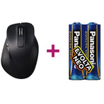 時短用マウス　ブラック＋エボルタＮＥＯセット