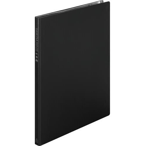 クリア－ファイルチャックタイプＡ４　６Ｐ　黒　５冊