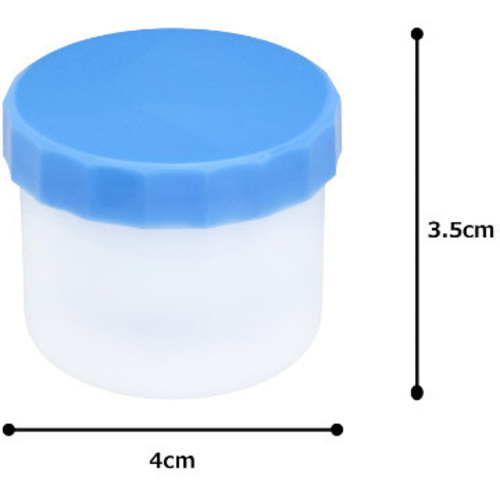 プラ軟こう壺（深型）３３ｍＬ　５０個　青　３０　０－８１７３－０４　●ご注文は２個から