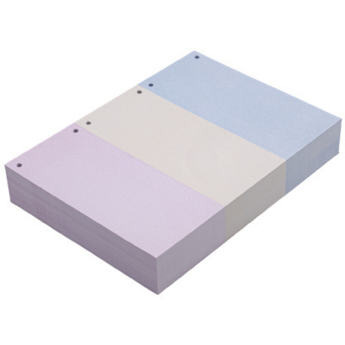 ＦＳＣ（Ｒ）認証　プリンタ帳票用紙　マルチタイプ　カラー　Ａ４　３面６穴　３０００枚