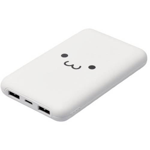 薄型コンパクトモバイルバッテリー（１００００ｍＡｈ　２０Ｗ　Ｃ&times;１＋Ａ&times;２）　しろちゃん
