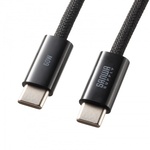 ＵＳＢ　Ｔｙｐｅ－Ｃシリコンメッシュケーブル（ＰＤ６０Ｗ・ブラック・２ｍ）　ＫＵ－ＣＣＰ６０ＳＭ２０ＢＫ　■お取り寄せ品