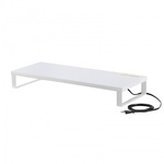 コンセント付きモニター台（Ｗ６００・ホワイト）　ＭＲ－ＬＣ２１２Ｗ　■お取り寄せ品