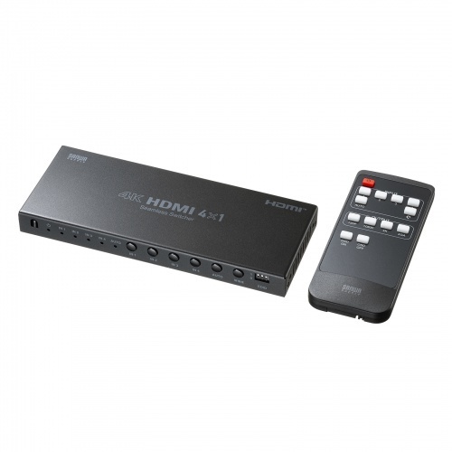 ４入力１出力ＨＤＭＩ切替器（４Ｋ対応／シームレス切替／リモコン付き）　ＳＷ－ＵＨＤ４１ＲＳＬ　■お取り寄せ品