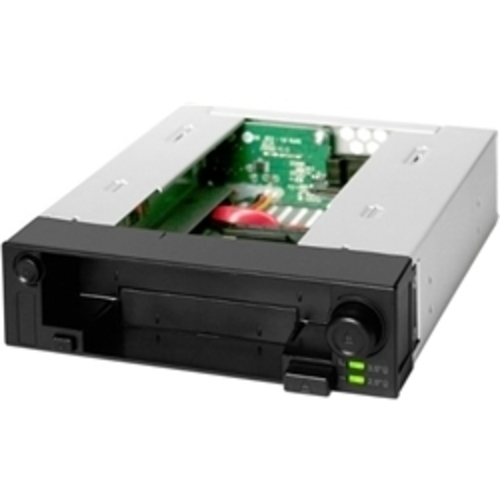 ２．５インチ＆３．５インチＨＤＤ／ＳＳＤ搭載用リムーバブルケース　ＭＢ９７１ＳＰ－Ｂ　■お取り寄せ品