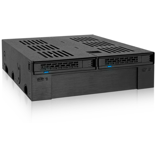 ２．５インチＨＤＤ／ＳＳＤｘ２＋３．５インチベイ対応モジュールラック　ＭＢ３２２ＳＰ－Ｂ　■お取り寄せ品