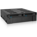 ２．５インチＨＤＤ／ＳＳＤｘ２＋３．５インチベイ対応モジュールラック　ＭＢ３２２ＳＰ－Ｂ　■お取り寄せ品