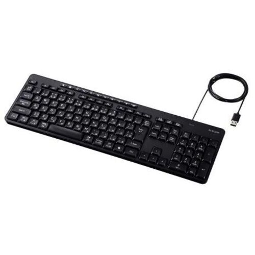 キーボード／有線／静音／フルサイズ／メンブレン式／ブラック　ＴＫ－ＱＴ１１ＦＵＭＢＫ　■お取り寄せ品