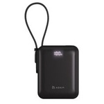 ＶＩＯＮＴＡ　Ｑ　Ｂｌａｃｋ　ケーブル内蔵型ウルトラコンパクトモバイルバッテリー　１００００ｍＡｈ　■お取り寄せ品