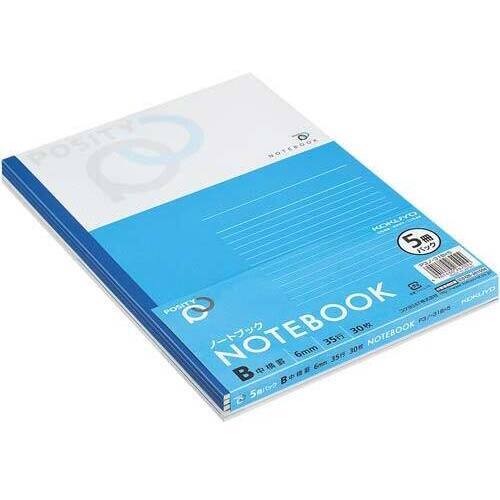 パックノートポジティＢ罫３０枚５冊パック&times;２