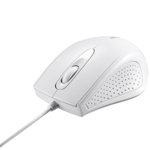 有線　３ボタン　ＩＲ光学式マウス　ホワイト　■お取り寄せ品