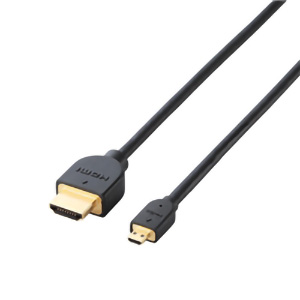 ＨＤＭＩ－Ｍｉｃｒｏケーブル／イーサネット対応／１．５ｍ／ブラック　■お取り寄せ品