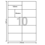 ＯＡマルチタック　Ａ４　１０面　Ｗ１０５㎜×５９．４㎜
