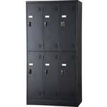 スタンダードロッカー６人用マットブラック　【組立サービス付】