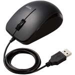 ＢｌｕｅＬＥＤマウス／有線／３ボタン／サイドラバー／静音／抗菌／ブラック　Ｍ－ＢＬ２７ＵＢＳＫＢＫ　■２営業日内届