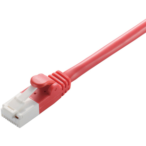 ＬＡＮケーブル／ＣＡＴ６対応／ＥＵ　ＲｏＨＳ指令準拠／爪折れ防止／簡易パッケージ仕様／３０ｍ／レッド　■お取り寄せ品