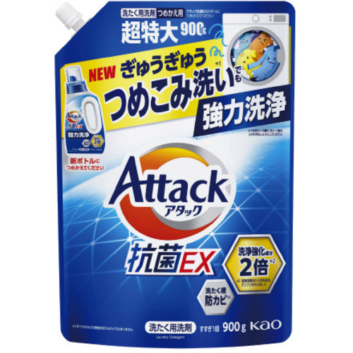 アタック抗菌ＥＸ　つめかえ用　９００ｇ×６
