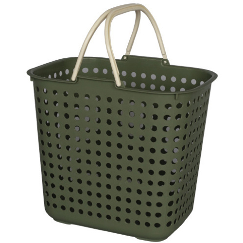ドットバスケット深型カーキ
