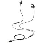 イヤホン／ＵＳＢ　Ｔｙｐｅ－Ｃ／デジタル式／カナル／１０ｍｍドライバ／イヤーアーム付き／ブラック　■お取り寄せ品