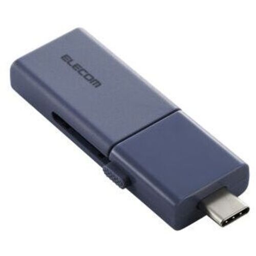 ＵＳＢメモリー／ＵＳＢ　５Ｇｂｐｓ対応／スライド式／Ｔｙｐｅ－Ｃ＆Ｔｙｐｅ－Ａ両対応／１２８ＧＢ／ブルー　■お取り寄せ品