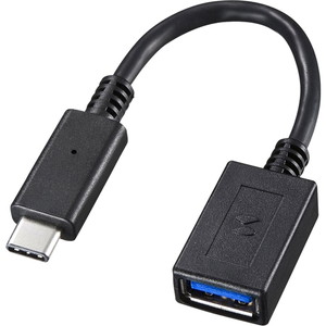 Ｔｙｐｅ－Ｃ　ＵＳＢ　Ａ変換アダプタケーブル（ブラック・７ｃｍ）　■２営業日内届