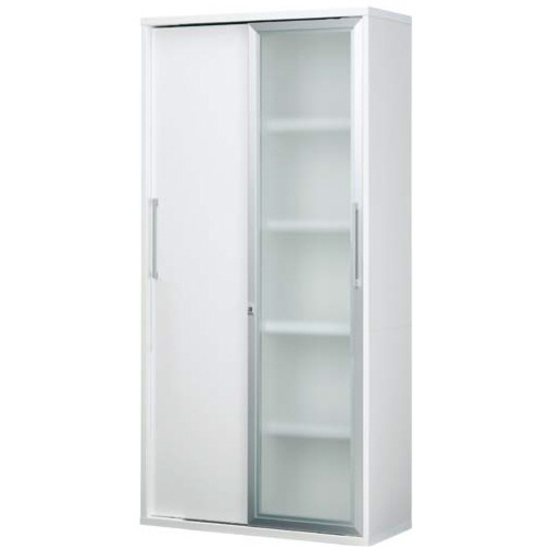 ◇ポルト３木製ストレージ高１８５０幅９００両引扉Ｗ　【組立サービス付】　※搬入経路チェック※