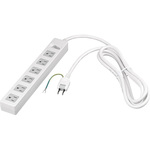 ３ピン式電源タップ　集中スイッチ　２重構造　６個口／２．５ｍ　ホワイト　ＢＴＳＷＴＪ３６２５ＷＨ　■お取り寄せ品