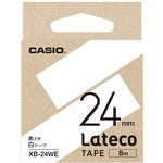 ＬＡＴＥＣＯ　白色テープ　２４ｍｍ　黒文字
